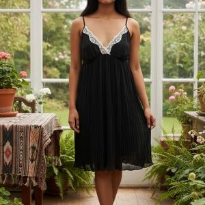 Secret Treasures Satin Vtg  Slip Dress  Coquette Whimiahygoth Dark Fairy  Y2K L